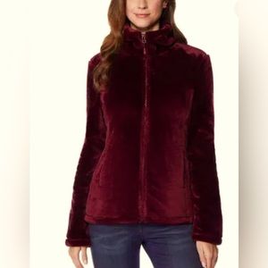 32 Degrees Ladies Super Soft Plush Wine Jacket ~Womens Small‎